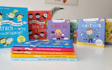 Książki o emocjach dla dzieci: "Strach – wróg czy przyjaciel?", "Bracia i siostry", "Czasami się złoszczę", "Czasami się martwię" i inne.